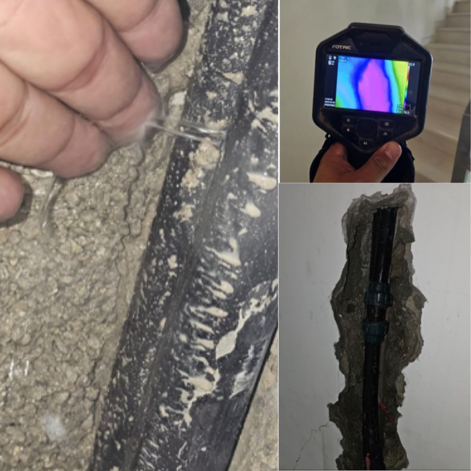 איתור נזילה במצלמה טרמית